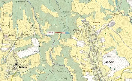 Dražba lesa 7 364 m², Lačnov