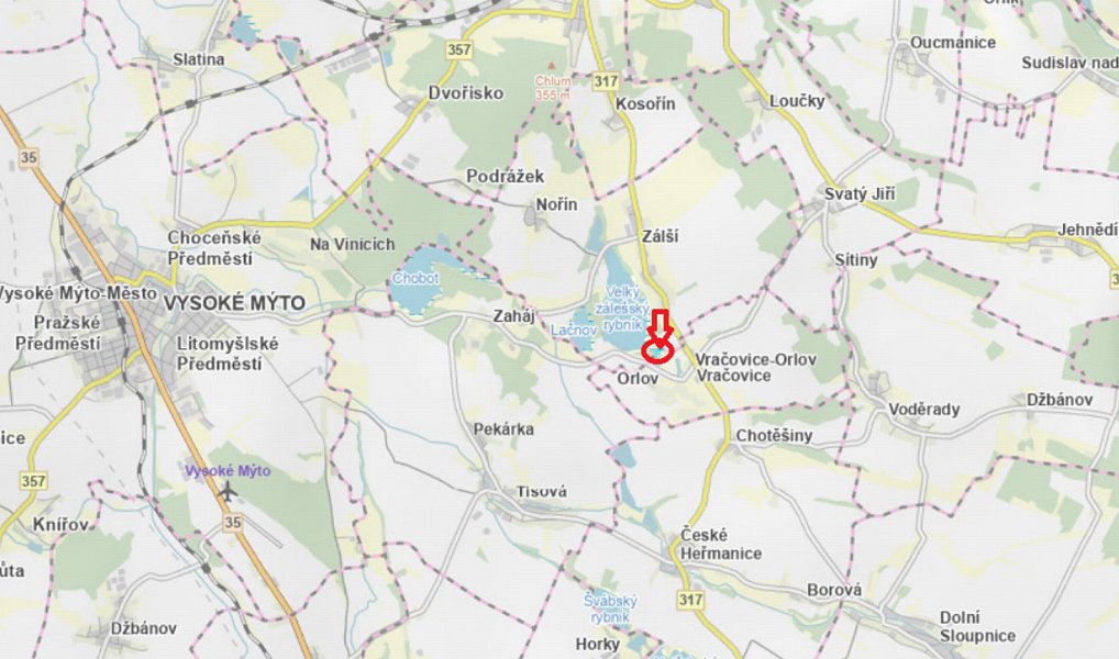 Prodej lesa 2 036 m², Vračovice-Orlov – náhled fotky 3