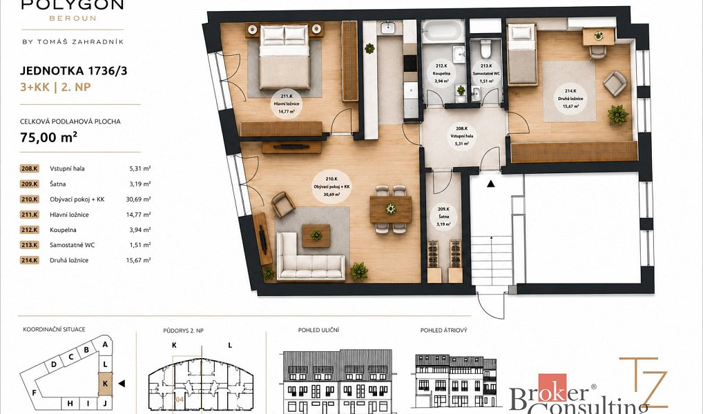 Prodej bytu 3+kk 75 m², Beroun – náhled fotky 5