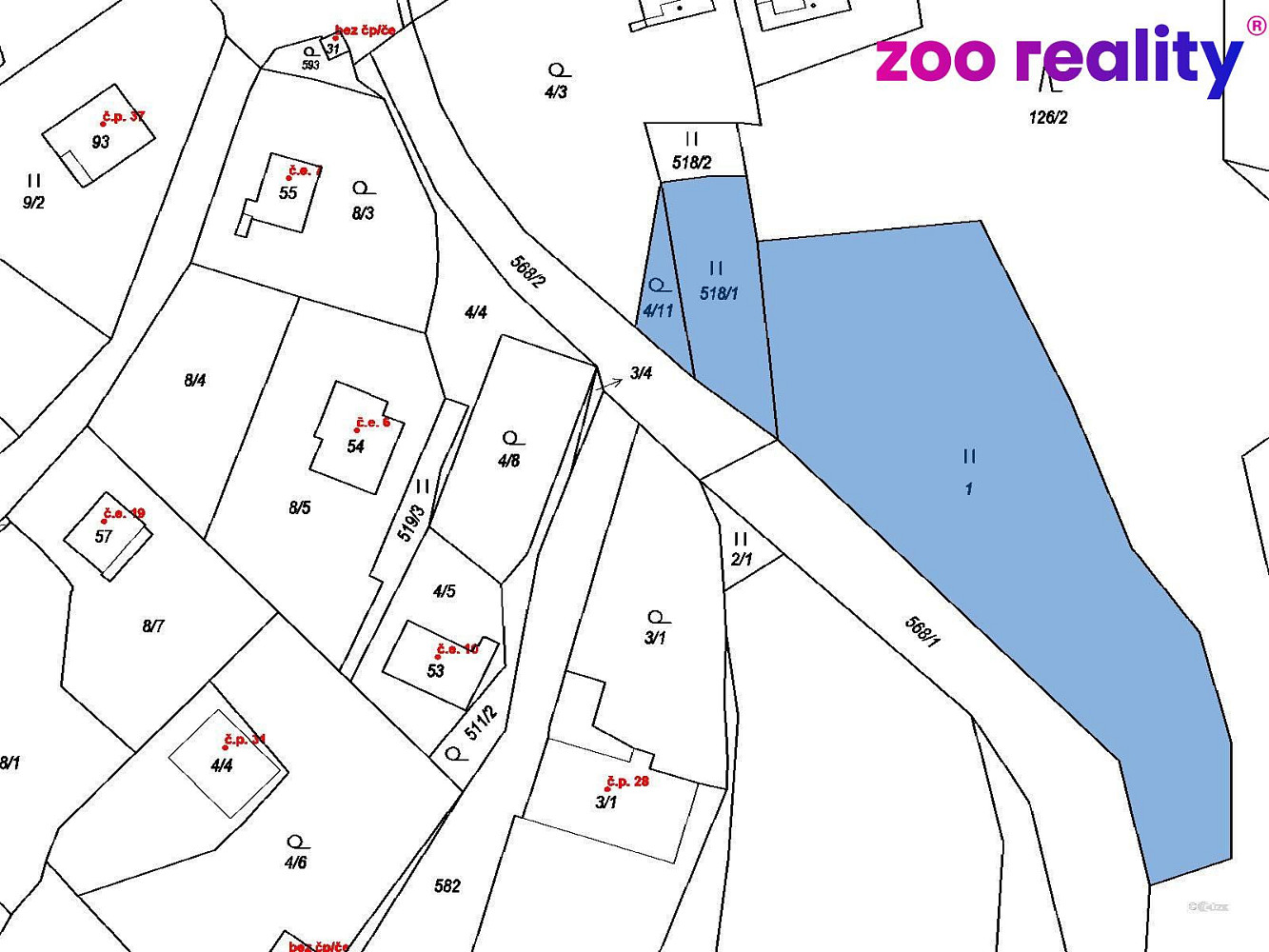 Prodej stavebního pozemku 2 304 m²