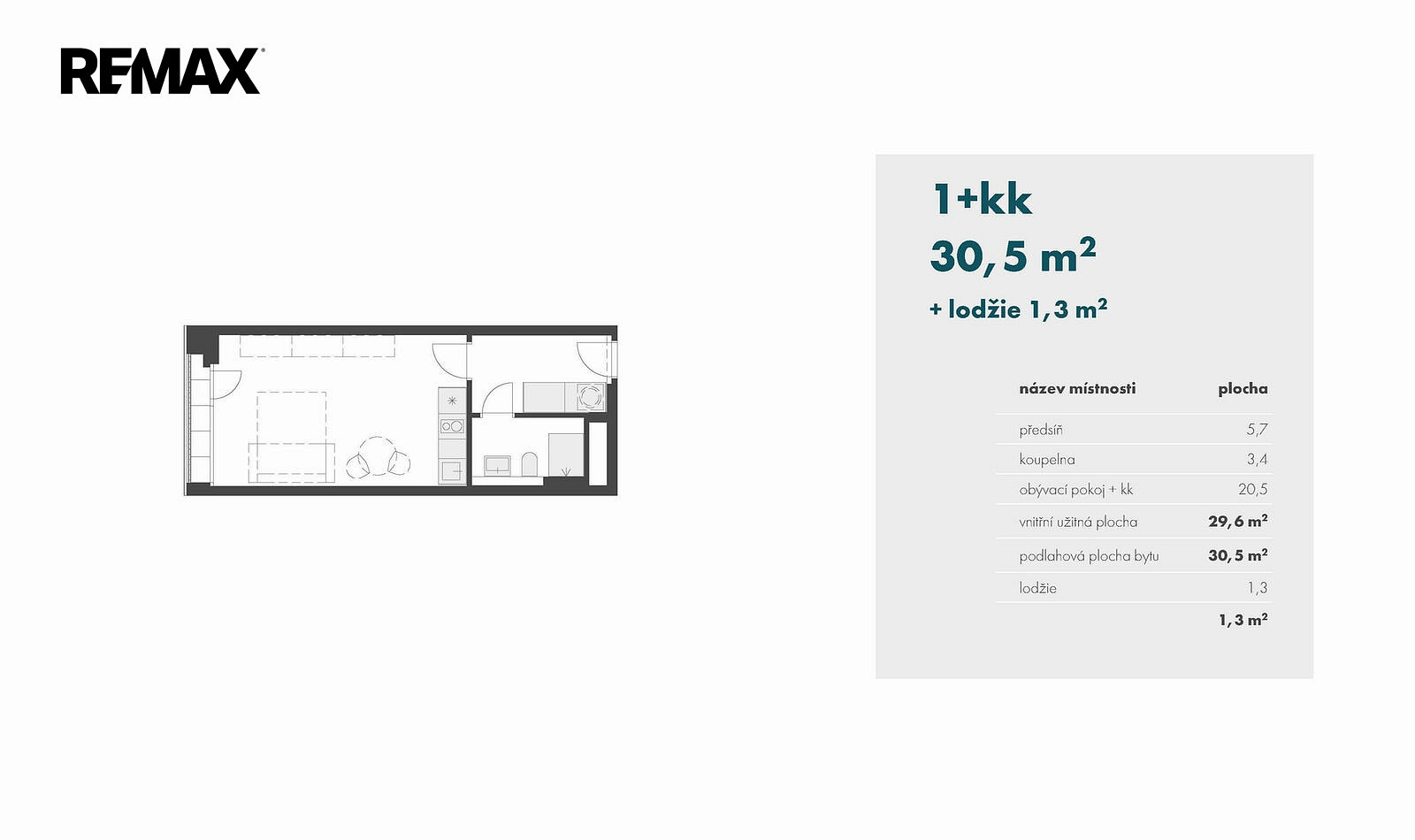 Pronájem bytu 1+kk 32 m² – fotografie 2