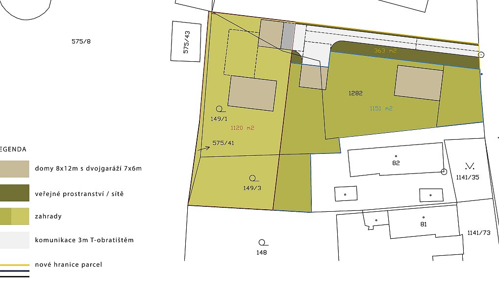 Prodej stavebního pozemku 1 151 m², Jeníkovice – náhled fotky 2