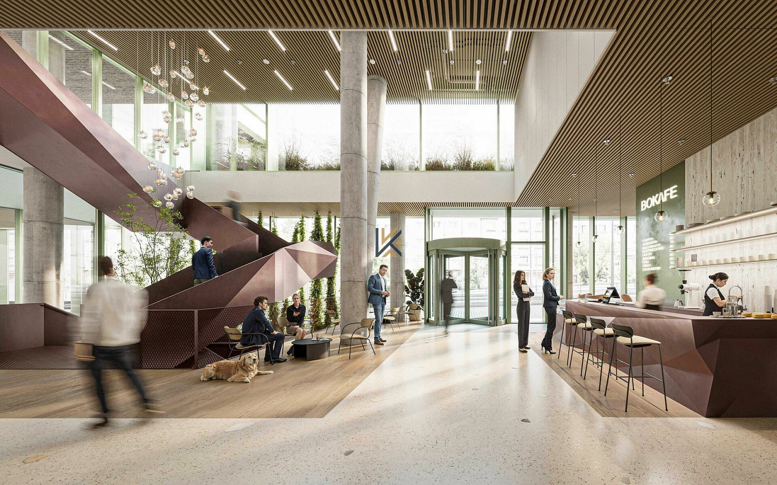 Pronájem kanceláře 1 200 m² + terasa, P4 Pankrác – pohled 2