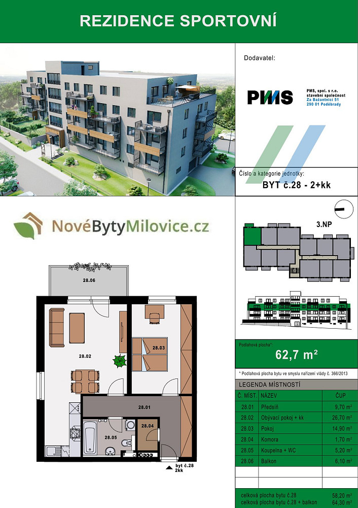 Prodej bytu 2+kk 64 m² – fotografie 2