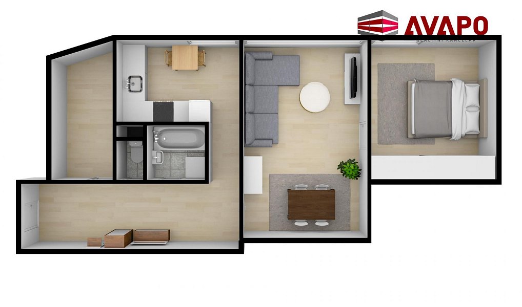 Pronájem bytu 2+1 59 m², Opava – náhled fotky 2