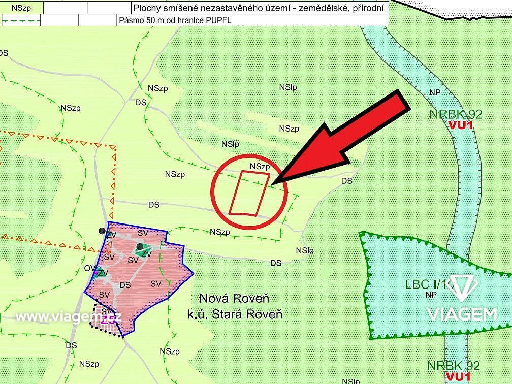 Pole 4 694 m², Podíl 33 % o výměře 1 565 m² – pohled 2