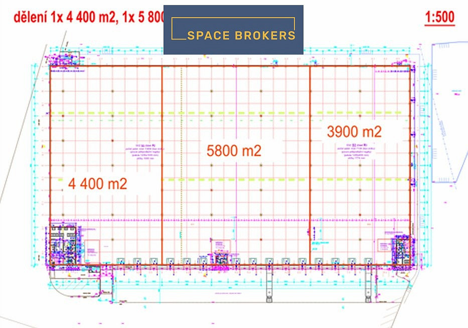 Pronájem skladových prostor v Dašicích - 9.700 m² s možností dělení – pohled 2