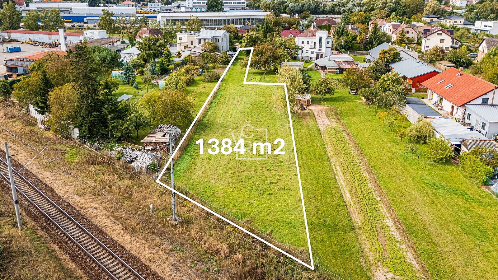 Prodej stavebního pozemku 1 384 m² – pohled 2