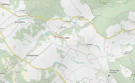 Dražba lesa 1 381 m², Laškov