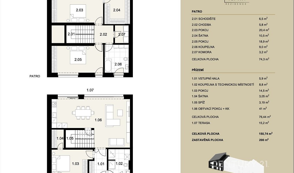 Prodej domu 150 m² s pozemkem 614 m², Kamenice – náhled fotky 26