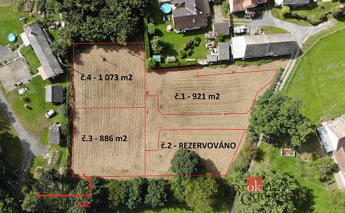 Prodej stavebního pozemku 886 m², Blovice - Komorno, okres Plzeň-Jih