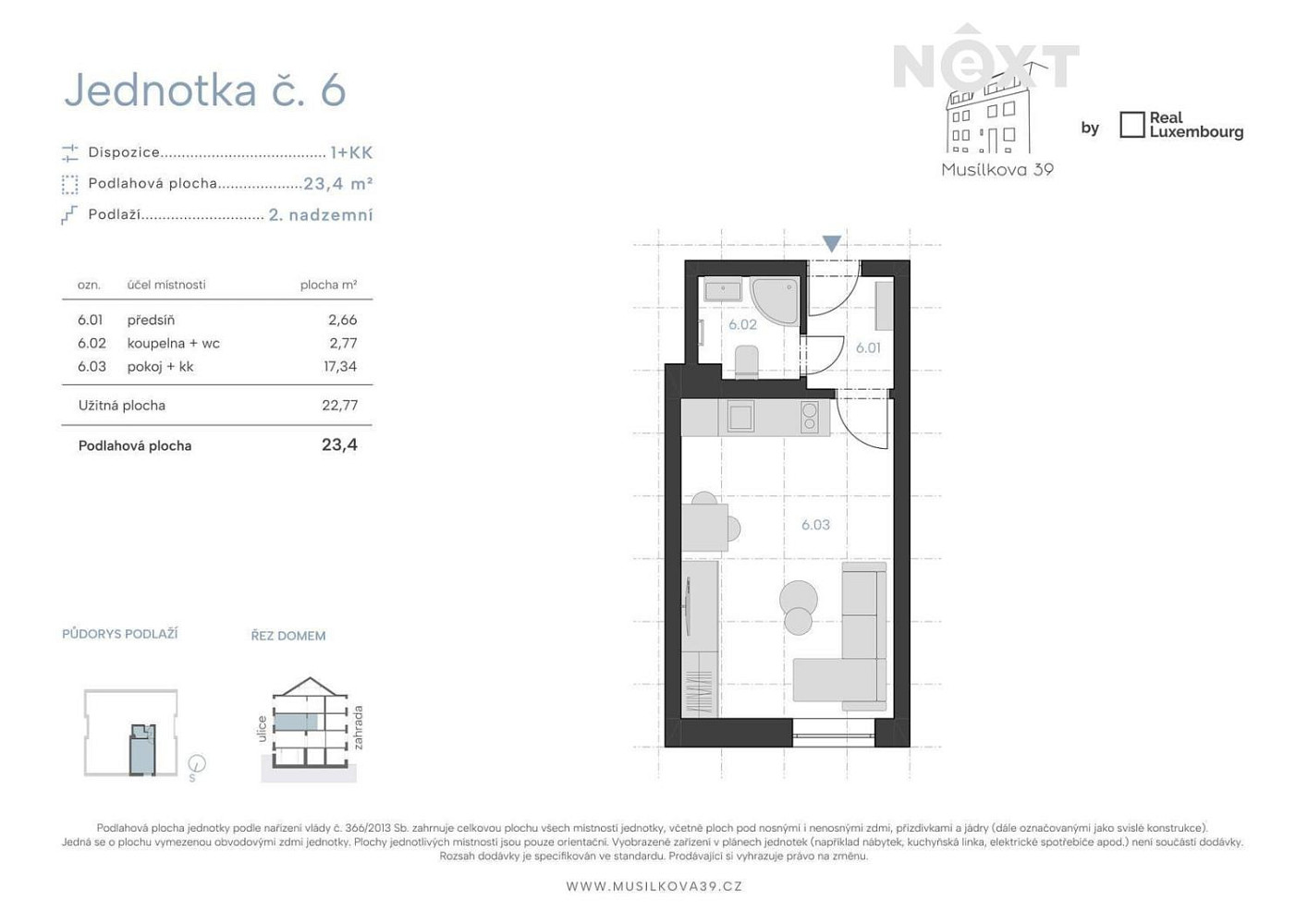Prodej bytu 1+kk 23 m² - Ansicht 5
