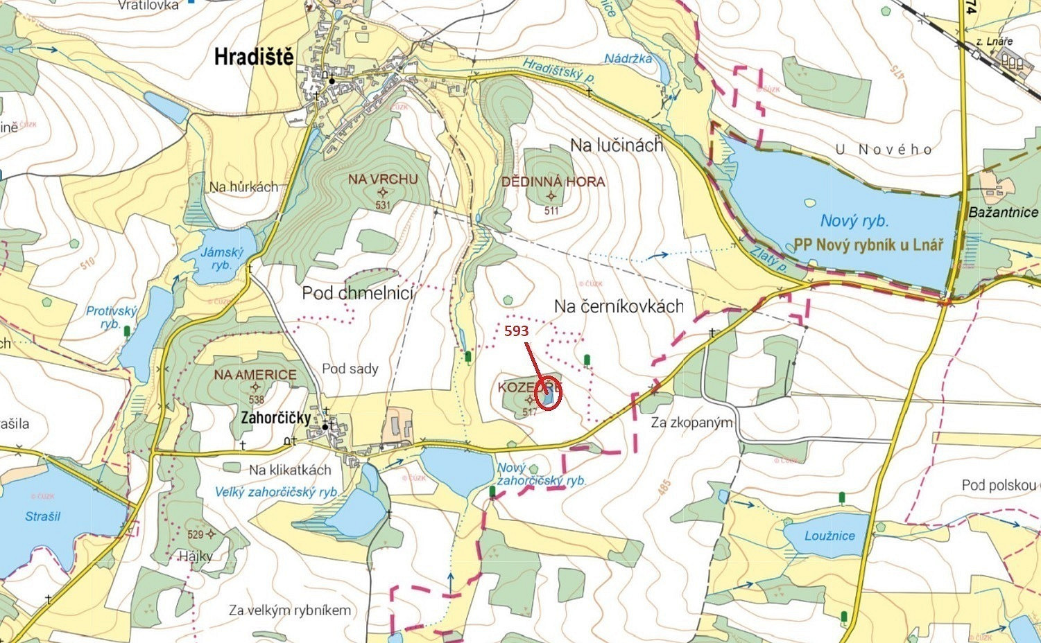 Dražba lesa 2 226 m²