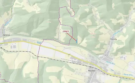 Dražba lesa 2 626 m², Hovězí