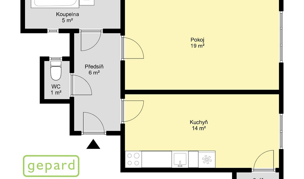 Pronájem bytu 2+kk 46 m², Praha – náhled fotky 2