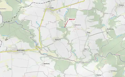 Dražba lesa 7 469 m², Břežany