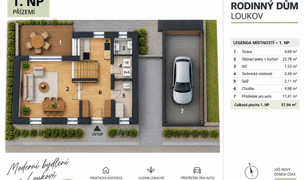 Prodej stavebního pozemku 381 m², Loukov – náhled fotky 4