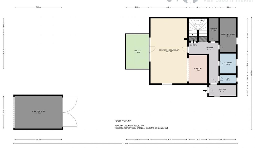 Prodej domu 195 m² s pozemkem 1 845 m², Křelov-Břuchotín – náhled fotky 3