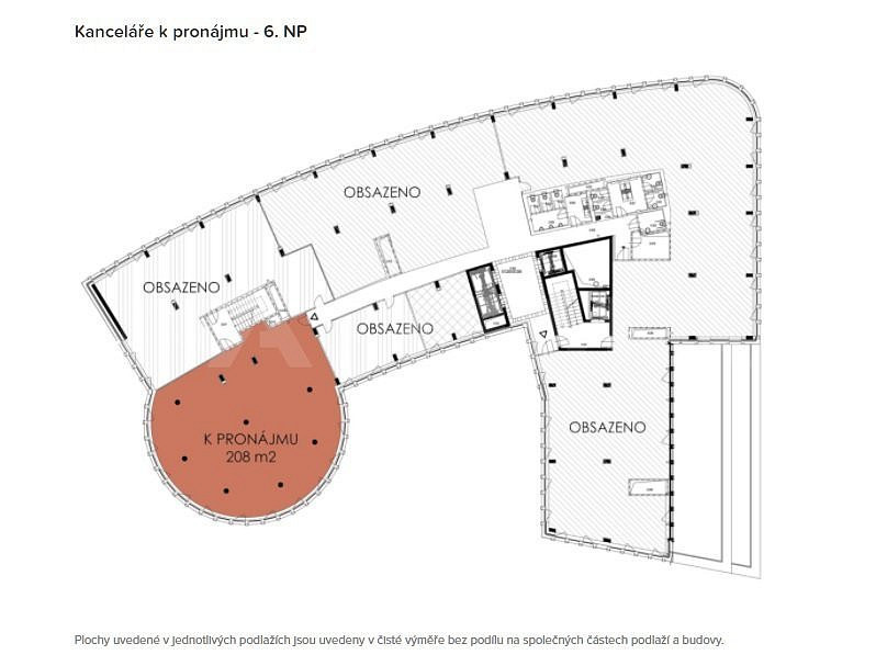 Pronájem kanceláře 208 m² – fotografie 3