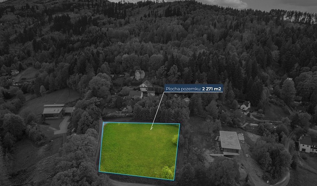 Prodej stavebního pozemku 2 271 m², Metylovice – náhled fotky 11