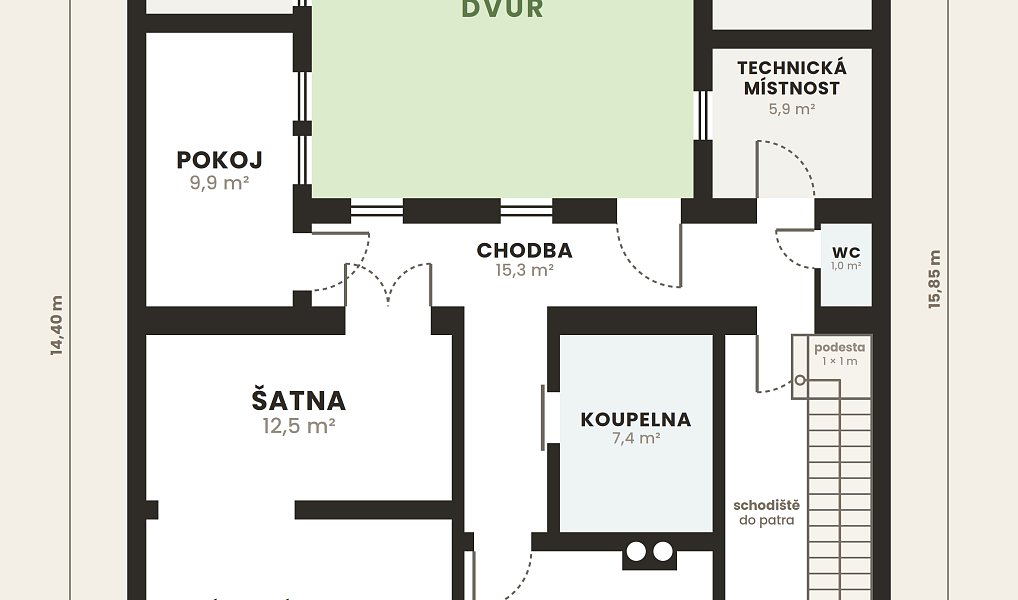 Prodej domu 200 m² s pozemkem 295 m², Troubsko – náhled fotky 6
