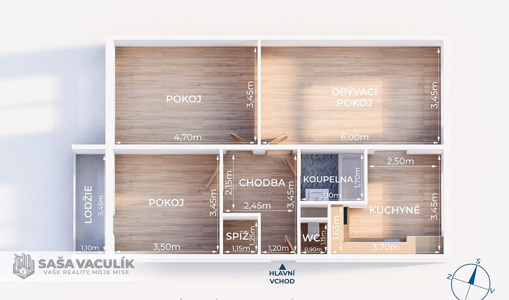 Prodej bytu 3+1 72 m², Vsetín – náhled fotky 24