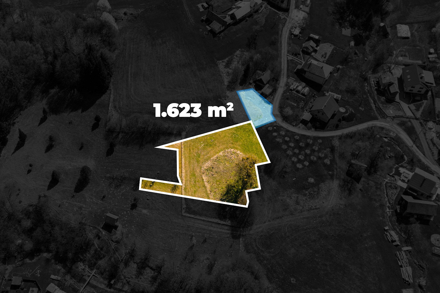Prodej stavebního pozemku 1 623 m² – fotografie 3
