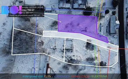 Prodej stavebního pozemku 796 m², Lipová-lázně, okres Jeseník