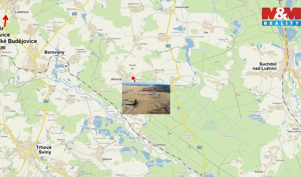 Prodej stavebního pozemku 5 328 m², Jílovice – náhled fotky 7