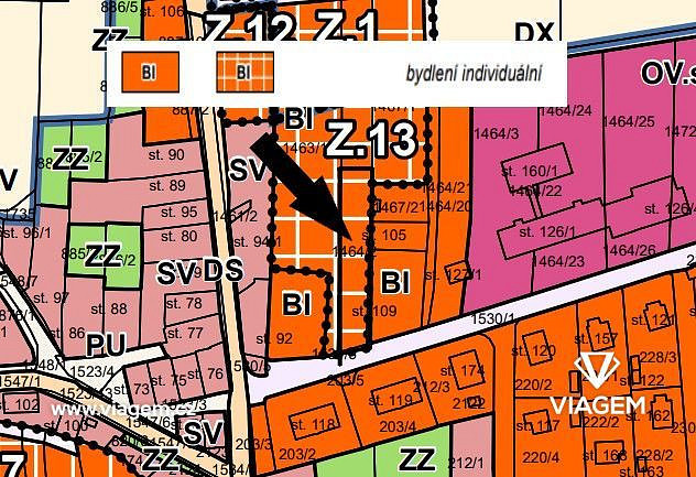 Prodej stavebního pozemku 1 200 m² – fotografie 2