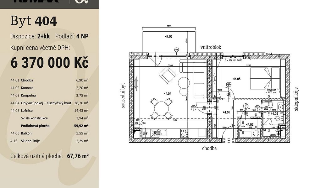 Prodej bytu 2+kk 60 m², Plzeň – náhled fotky 2