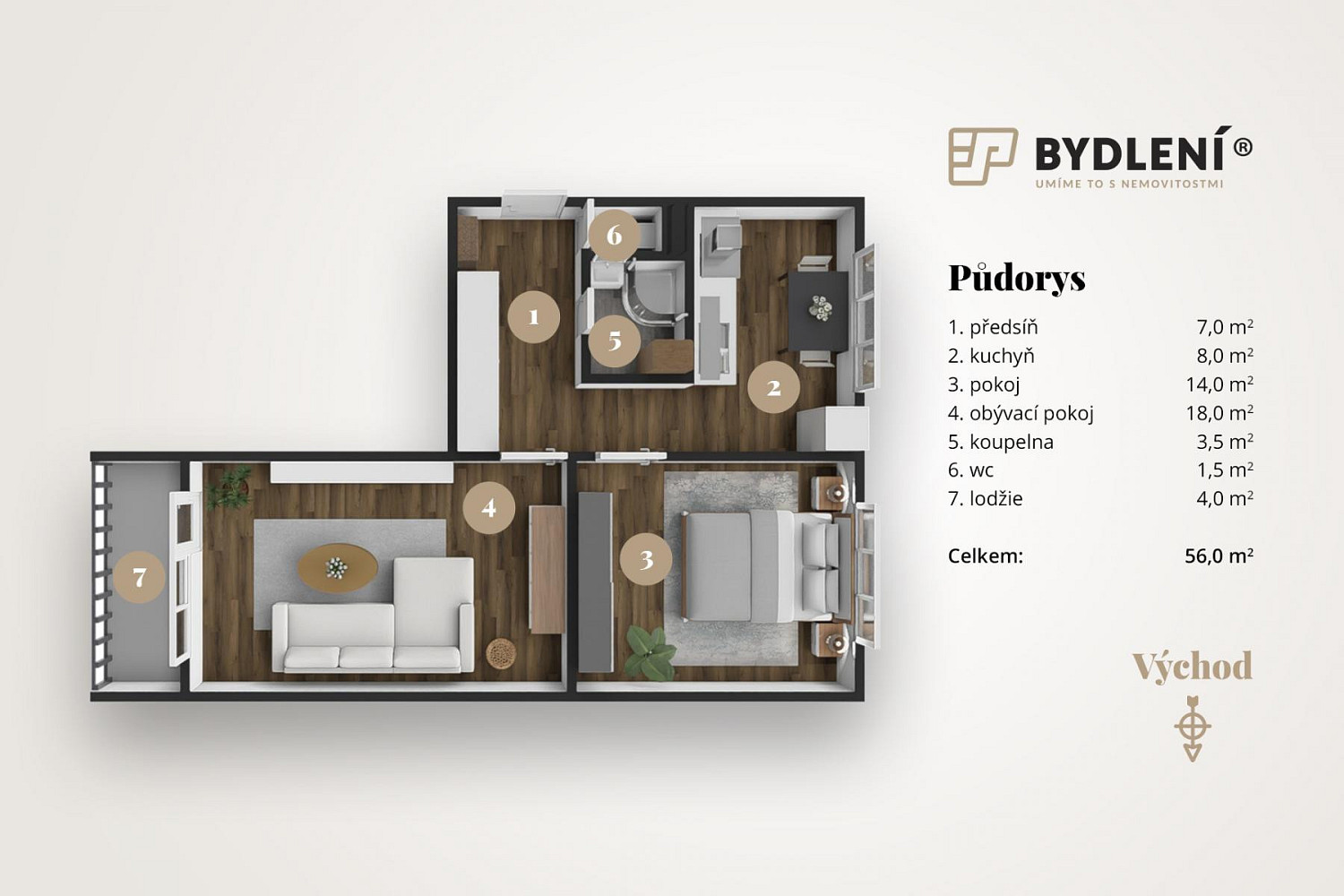 Prodej bytu 2+1 56 m² — photo 4