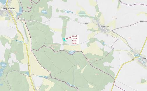 Dražba lesa 7 902 m², Český Rudolec