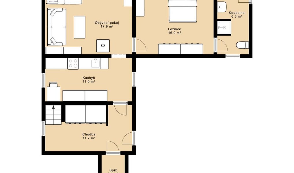 Prodej domu 105 m² s pozemkem 1 813 m², Mladošovice – náhled fotky 19