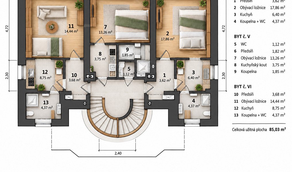 Prodej nájemního domu, činžáku 360 m², Mladá Boleslav – náhled fotky 32