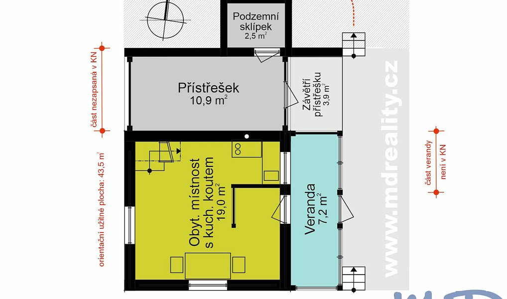 Prodej chaty/chalupy 60 m² s pozemkem 876 m², Kožichovice – náhled fotky 2