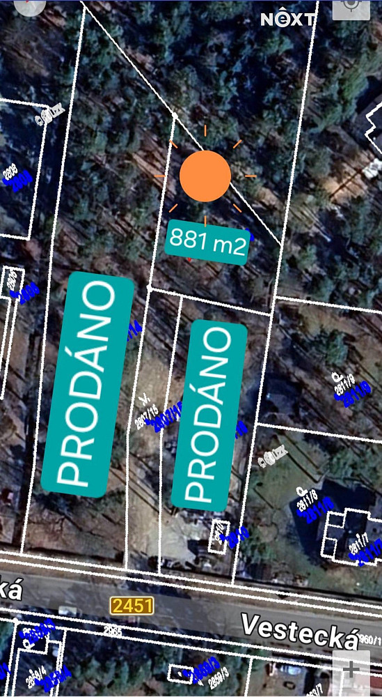 Prodej stavebního pozemku 881 m² – fotografie 5