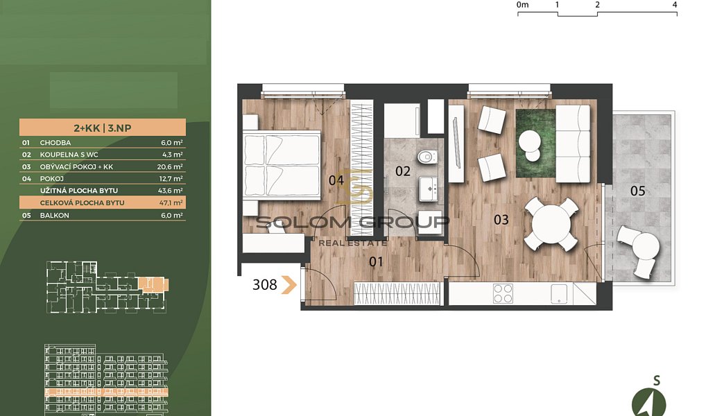 Prodej bytu 2+kk 47 m², Praha – náhled fotky 7