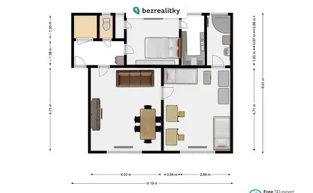 Prodej bytu 3+1 78 m², Masarykova třída, Teplice - Trnovany