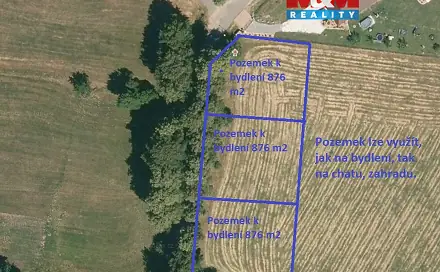 Prodej stavebního pozemku 2 629 m², Cehnice - Dunovice, okres Strakonice