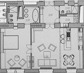 Pronájem bytu 2+kk 90 m² – fotografie 4