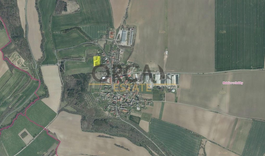 Prodej stavebního pozemku 629 m², Hoštka – náhled fotky 2