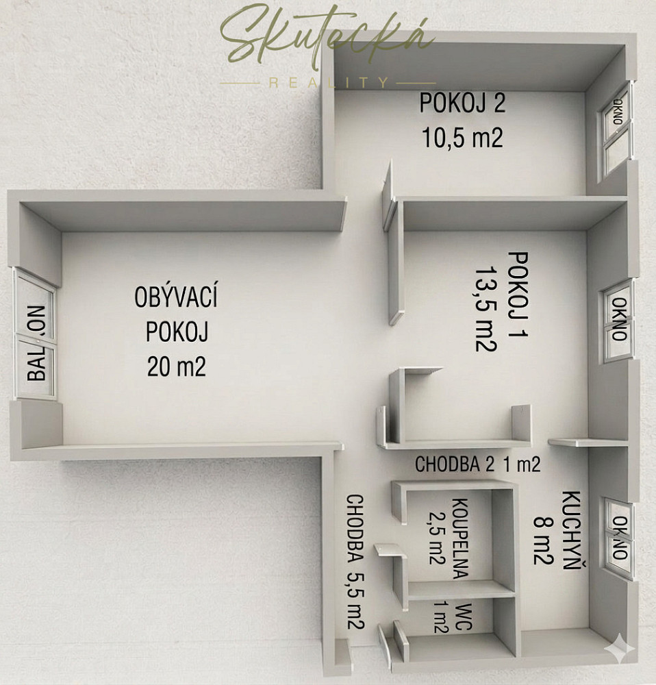 Prodej bytu 3+1 64 m² – fotografie 3