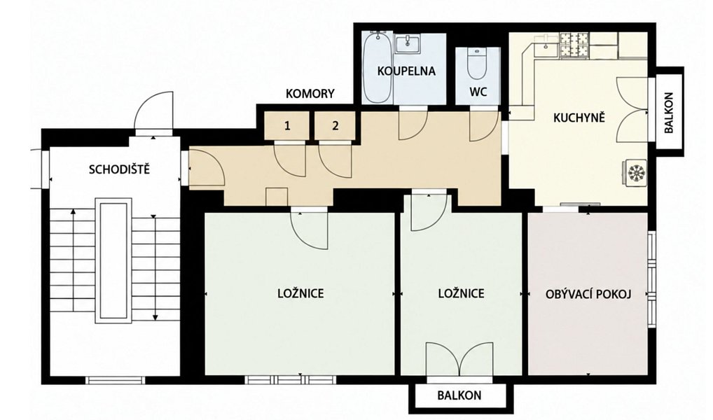 Prodej bytu 3+kk 59 m², Praha – náhled fotky 5