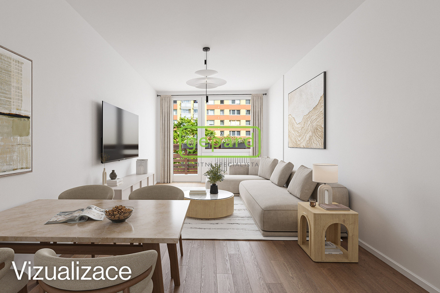 Prodej bytu 2+kk 45 m² – pohled 2