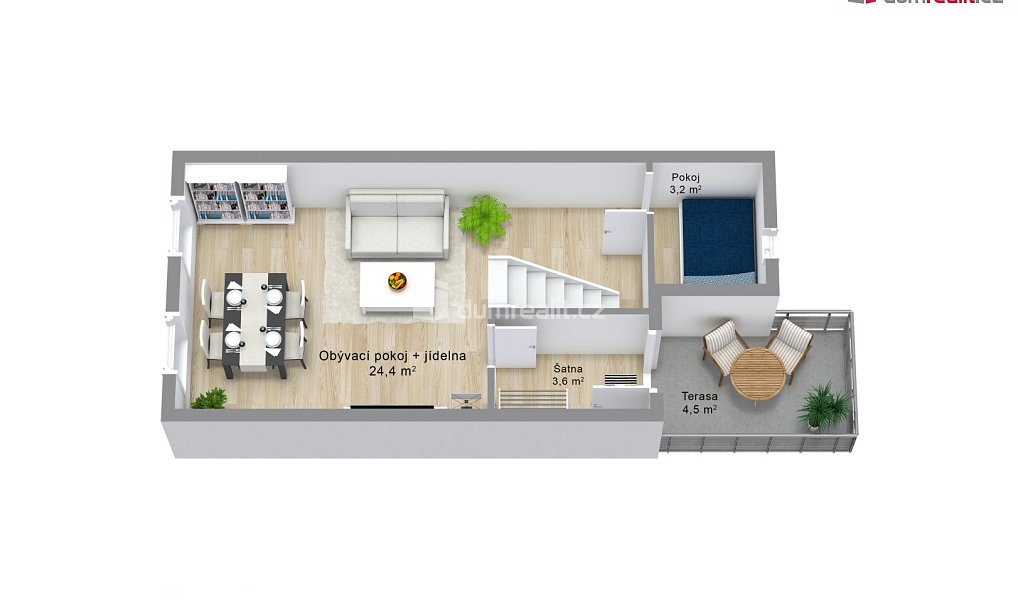 Prodej domu 100 m² s pozemkem 48 m², Ostrov – náhled fotky 4