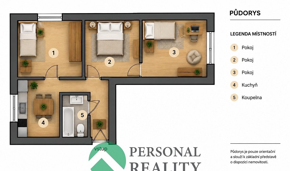Prodej bytu 3+1 52 m², Hranice – náhled fotky 3