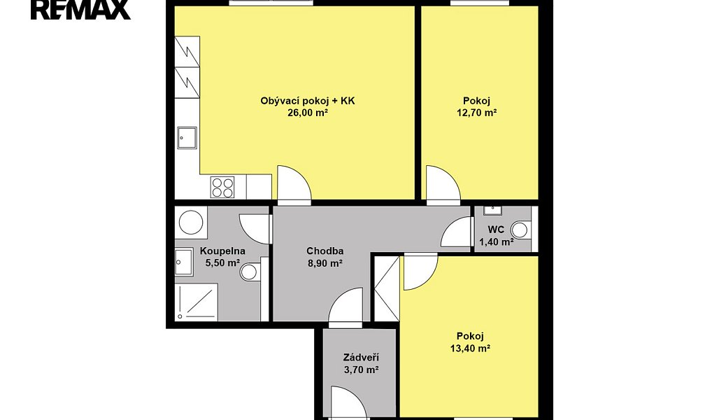 Prodej bytu 3+kk 74 m², Poděbrady – náhled fotky 4