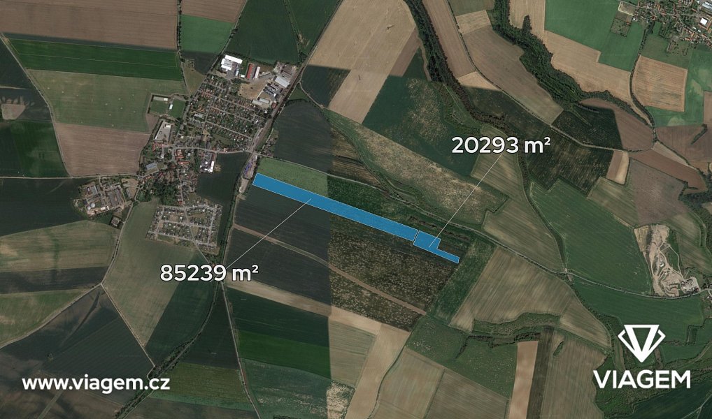 Prodej pole 26 383 m², Chotětov – náhled fotky 2