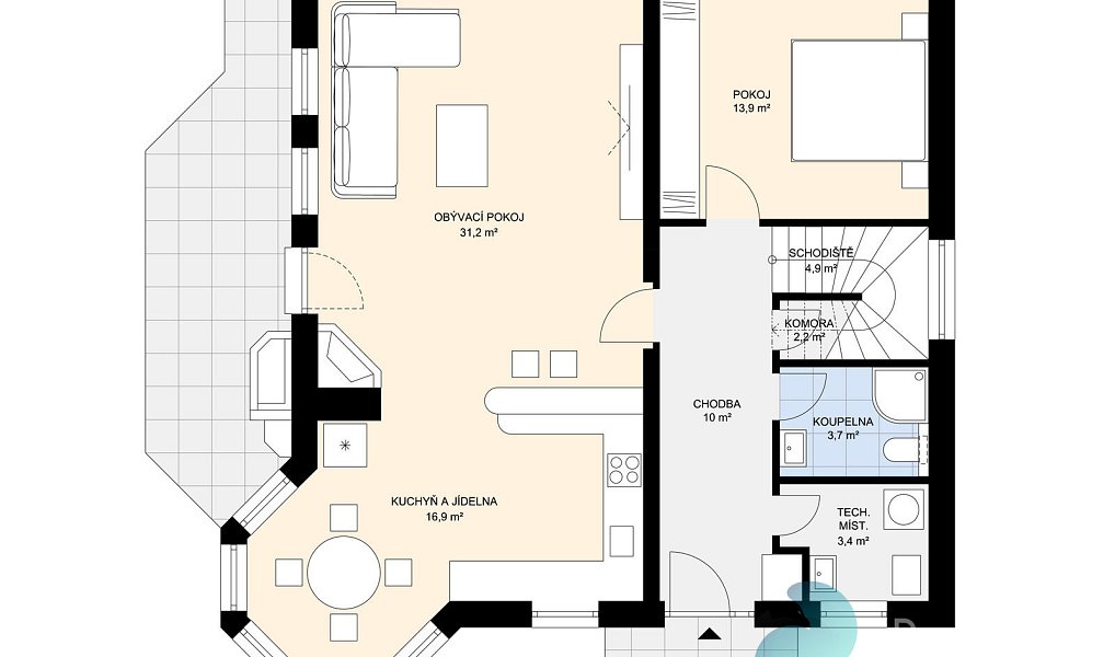 Prodej domu 174 m² s pozemkem 811 m², Říčany – náhled fotky 22